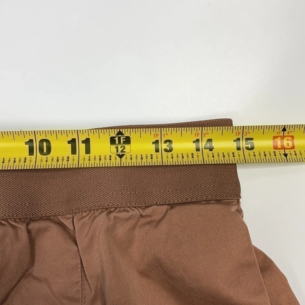 J.Crew Brown Pink Cotton Mini Skirt With Pockets Size 8